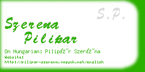 szerena pilipar business card